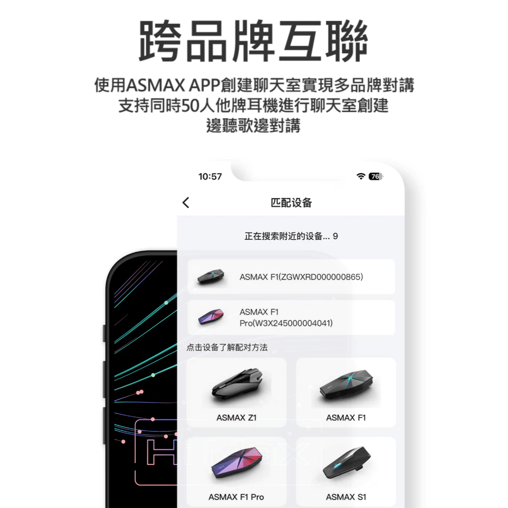 穩特固 ASMAX F1 Pro 藍芽耳機 MESH 通訊